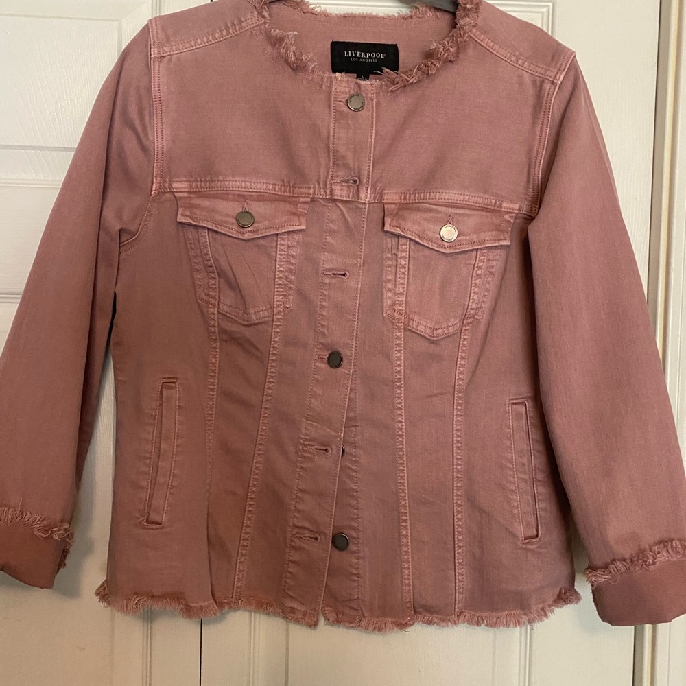 Liverpool Dusty Pink Denim Jacket